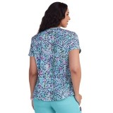 1108PR koi Next Gen Coming on Strong V-Neck Top - Rainbow Leopard