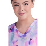 1082PR koi Lite Velora Stretch Print Top - Lite Flower Lavender