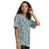 TF606 Tooniforms Unisex V-Neck Print Top by Cherokee Uniforms - Wild Rumpus