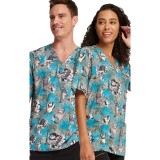 TF606 Tooniforms Unisex V-Neck Print Top by Cherokee Uniforms - Wild Rumpus