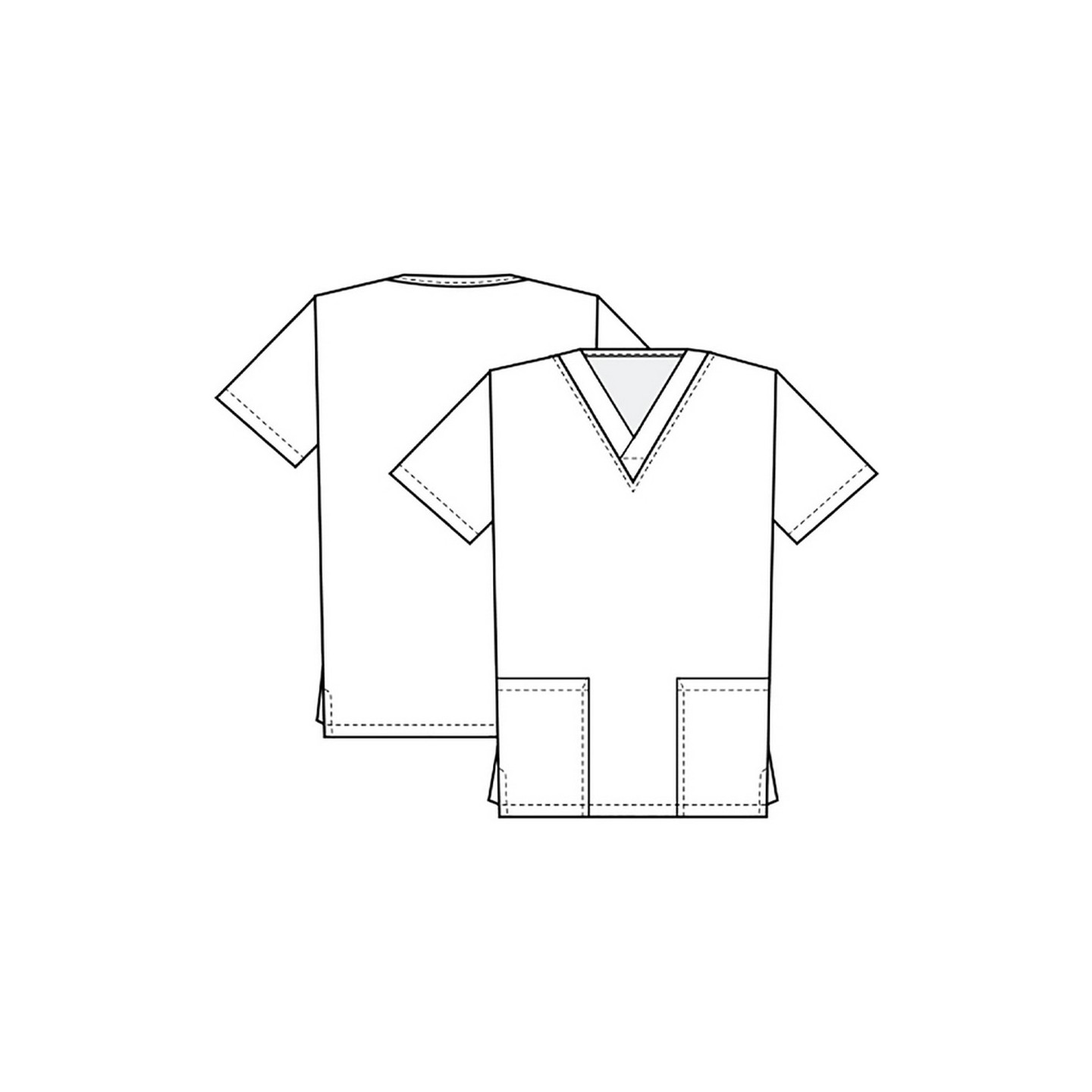 TF606 Tooniforms Unisex V-Neck Print Top by Cherokee Uniforms - Wild Rumpus