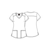 DK876 Dickies Fitted Print Top - Drizzle Daze