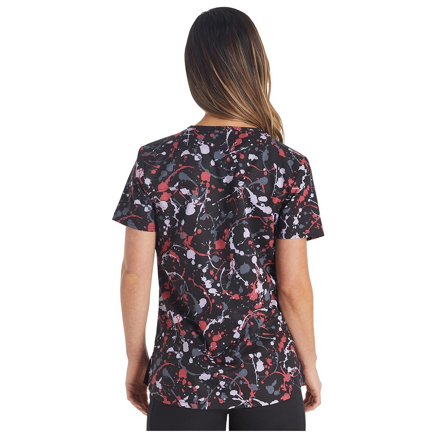 DK876 Dickies Fitted Print Top - Drizzle Daze