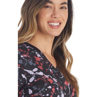 DK876 Dickies Fitted Print Top - Drizzle Daze