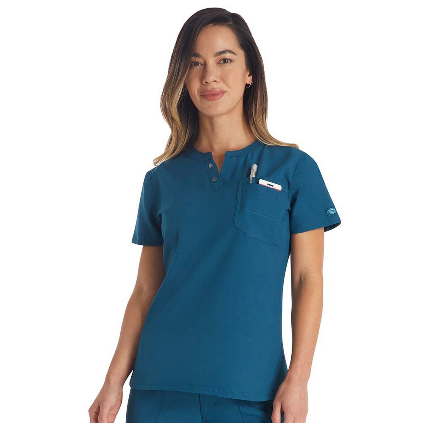 DK681 EDS NXT Round Neck Henley Top by Dickies