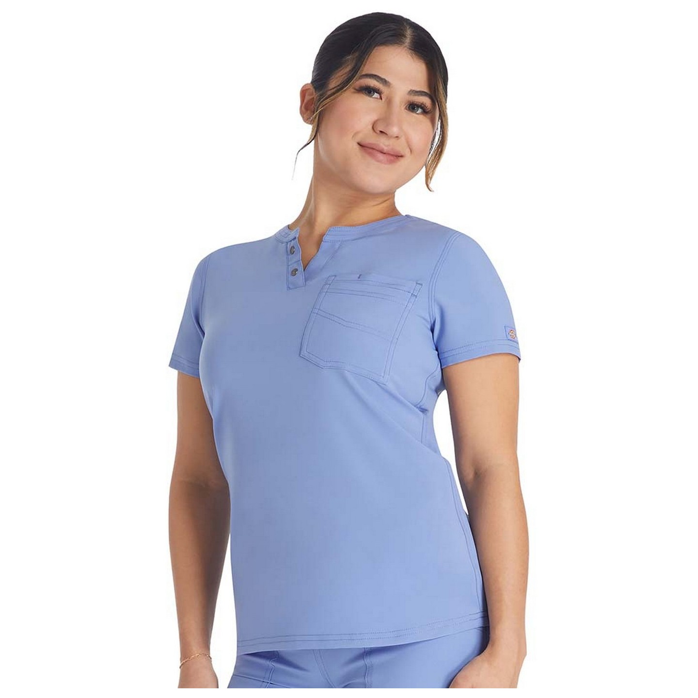 DK681 EDS NXT Round Neck Henley Top by Dickies