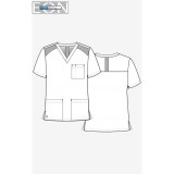 [EON] 5308 EON Active - Men's Mesh Panel 3-Pocket V-Neck Top