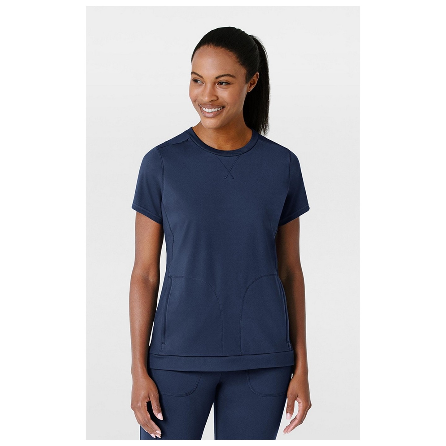 6359 RENEW Crew Neck Flex-n-Reach 2 Pocket Top by WINK
