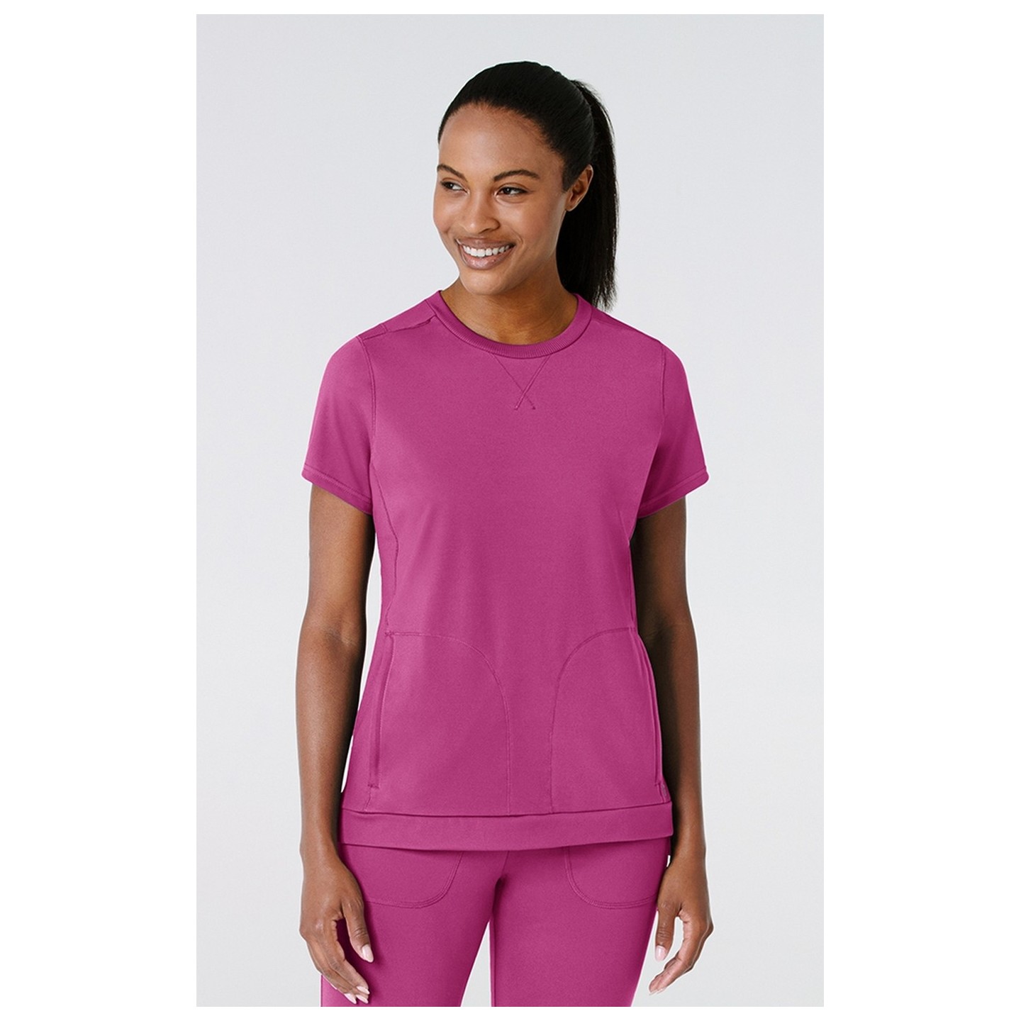 6359 RENEW Crew Neck Flex-n-Reach 2 Pocket Top by WINK