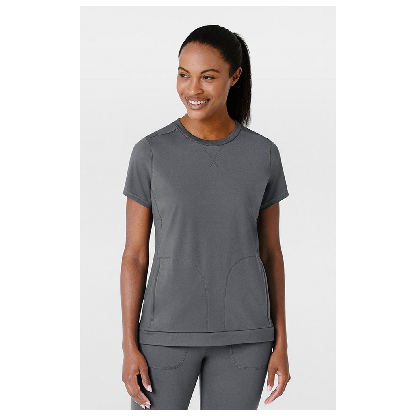 6359 RENEW Crew Neck Flex-n-Reach 2 Pocket Top by WINK