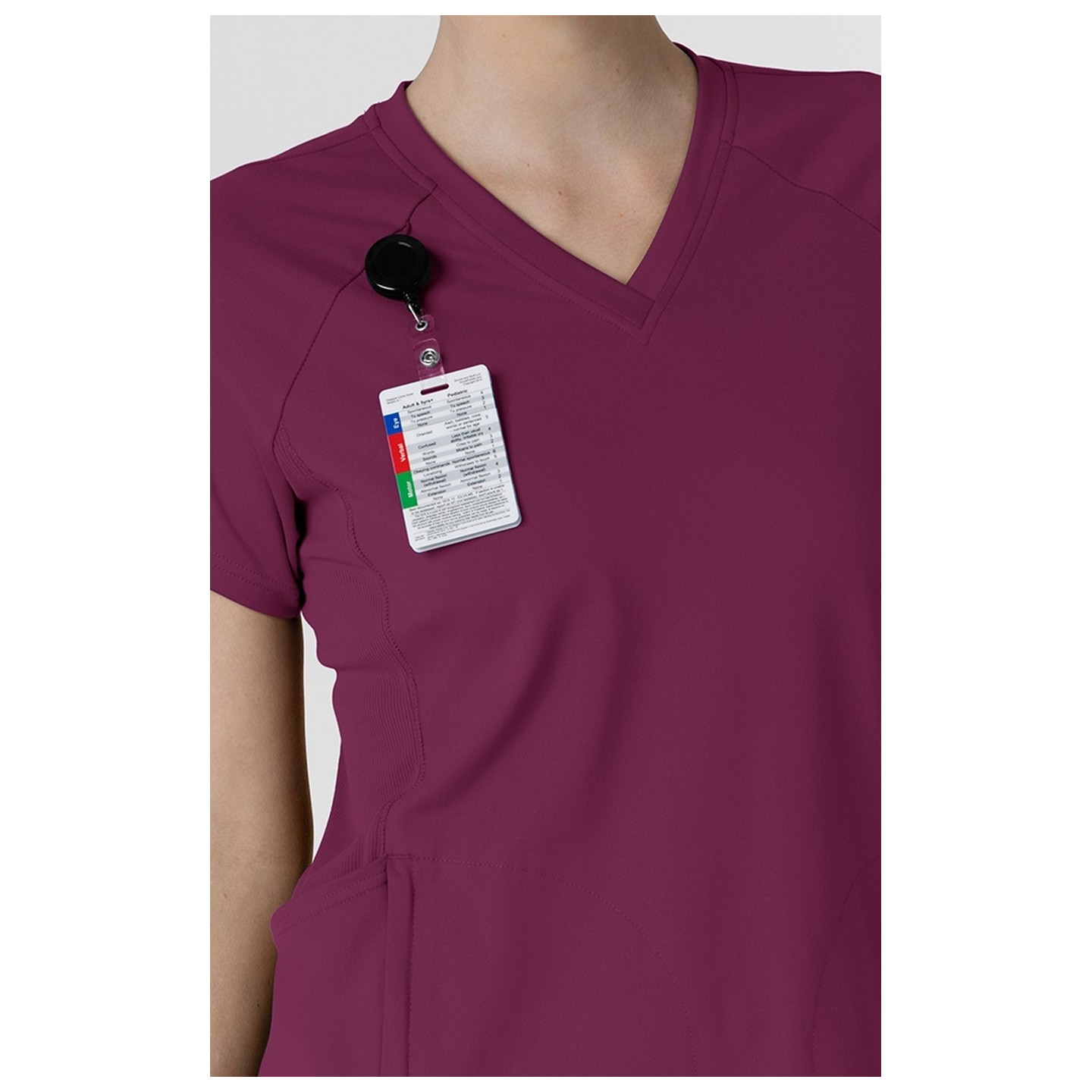 6259 RENEW Knit Flex-n-Reach V-Neck Raglan Top by WINK