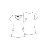 DK881 Haut Imrpimer à Coupe Contemporaine et Col en V par Dickies - Mineral Swirl