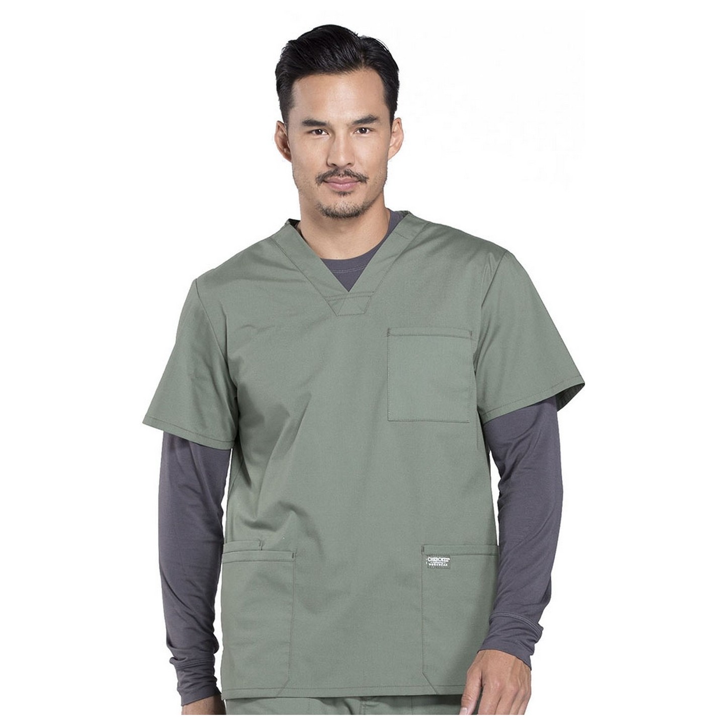 WW695 Workwear Professionals Men's 4 Pocket V-Neck Top by Cherokee