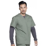 WW695 Workwear Professionals Haut à Col en V avec 4 Poches pour Hommes par Cherokee