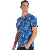 TF688 Tooniforms Unisex Chest Pocket Print Top by Cherokee Uniforms - Star in the Night