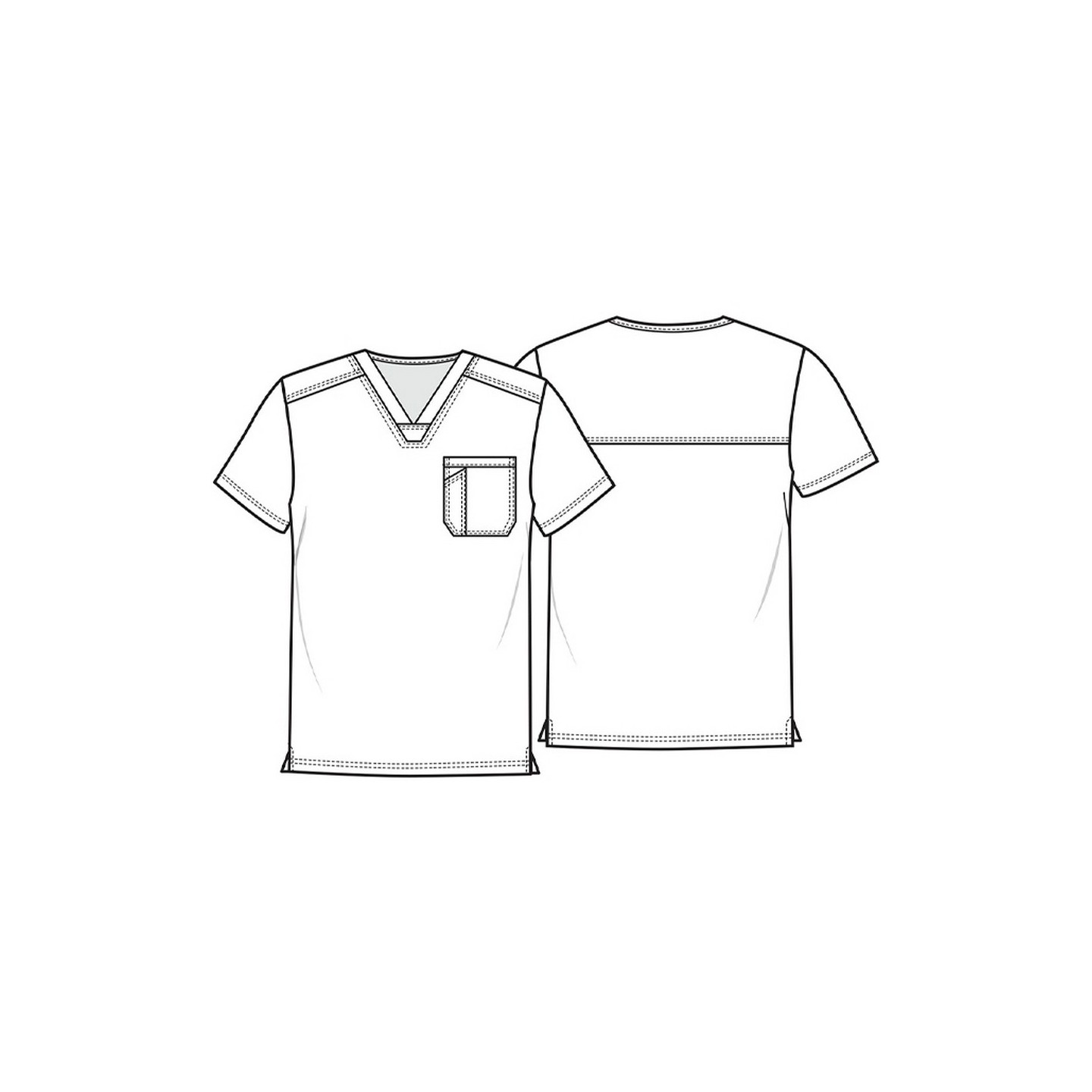 TF688 Tooniforms Unisex Chest Pocket Print Top by Cherokee Uniforms - Star in the Night