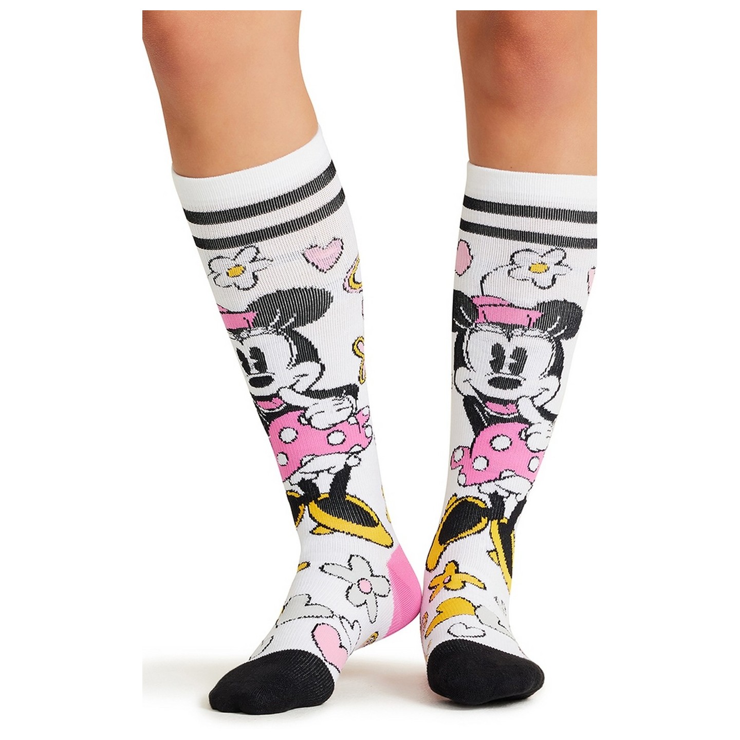 Tooniforms Print Support Graduated Compression Socks - So Cute Minnie