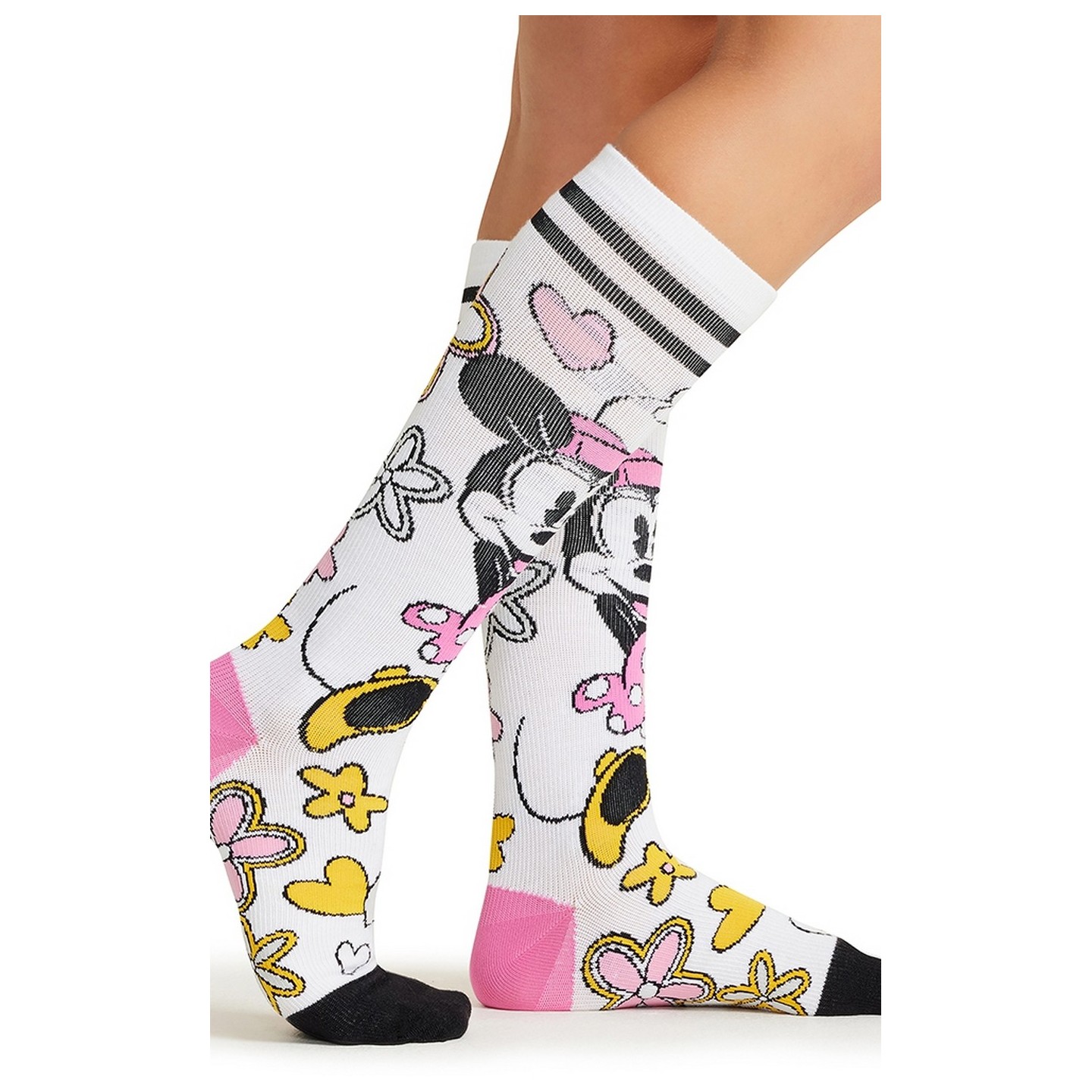 Tooniforms Print Support Graduated Compression Socks - So Cute Minnie