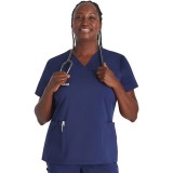 DK678 EDS NXT Double Pocket V-Neck Top by Dickies