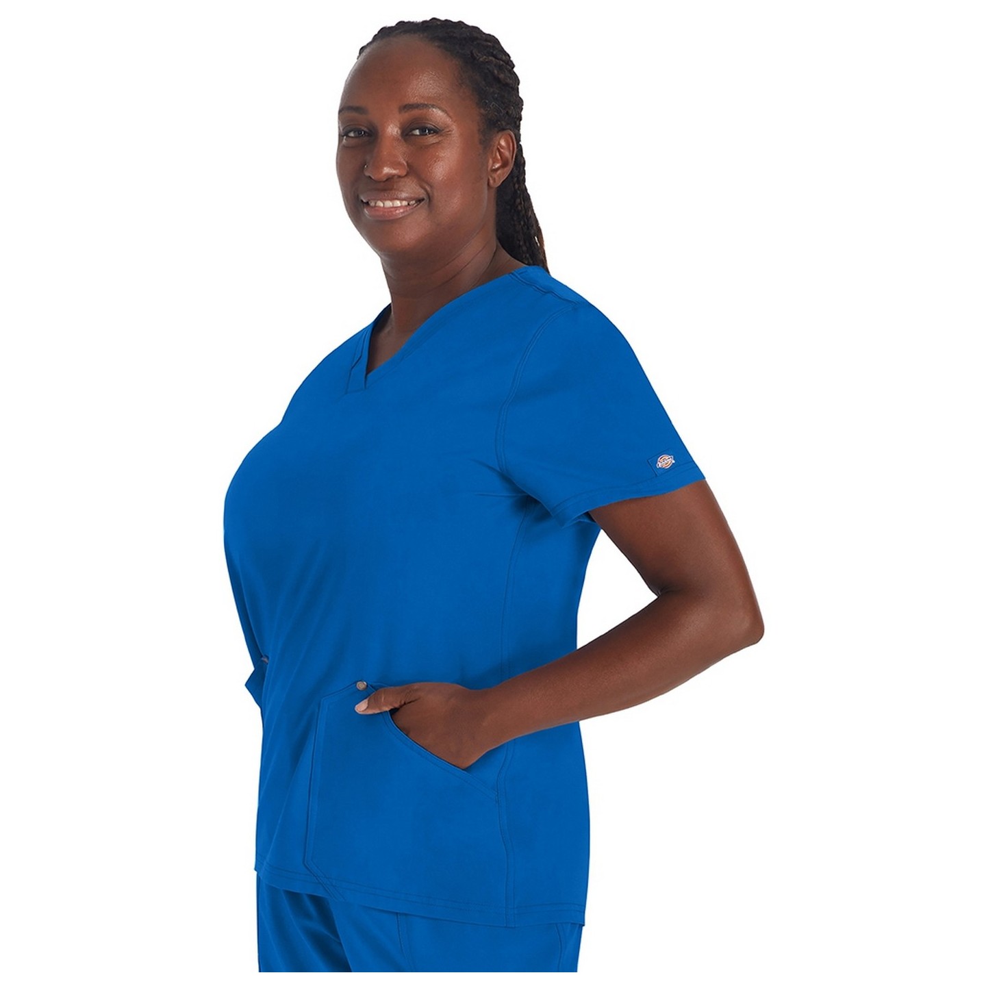 DK678 EDS NXT Double Pocket V-Neck Top by Dickies