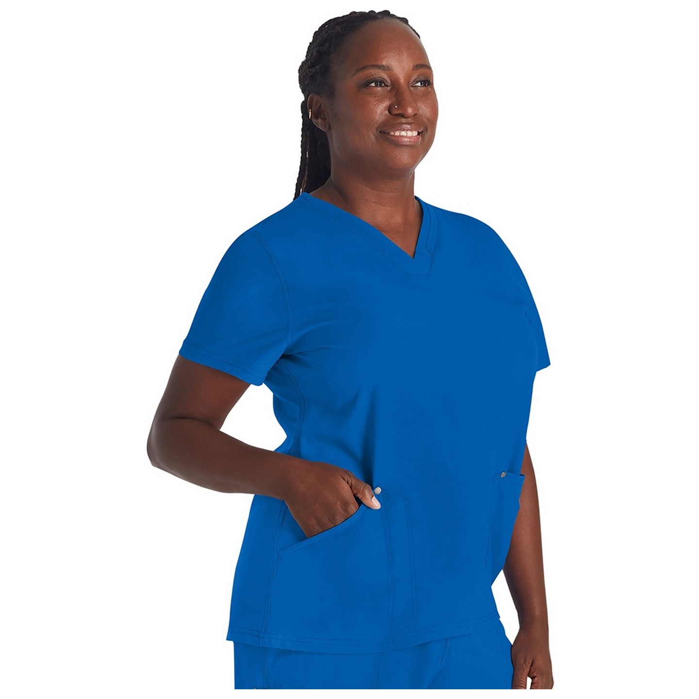 DK678 EDS NXT Double Pocket V-Neck Top by Dickies