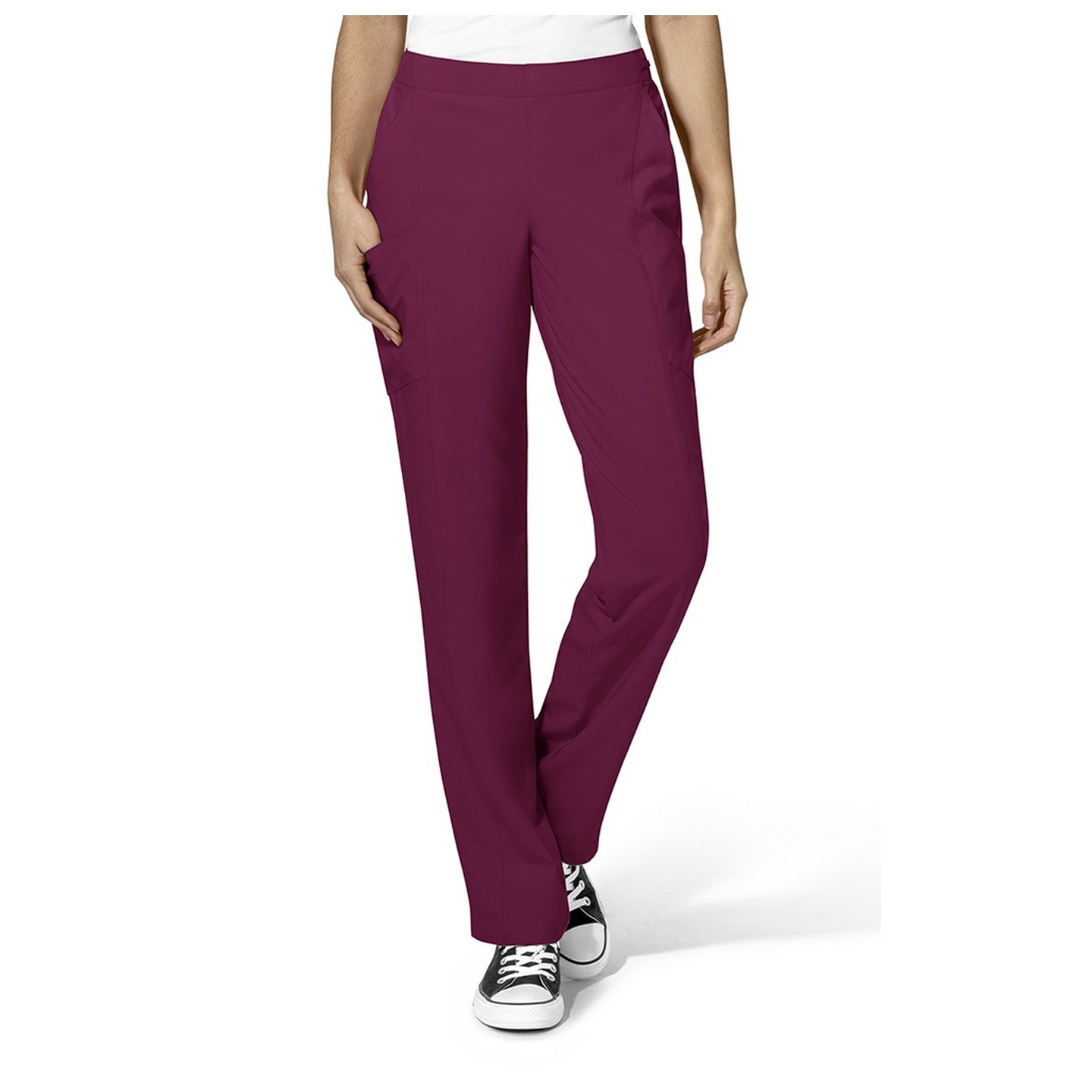 5155 W123 de WonderWink Pantalon double cargo à devant plat pour femmes