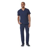 5901 Matrix Pro - Haut à Col en V Contrastant pour Hommes 