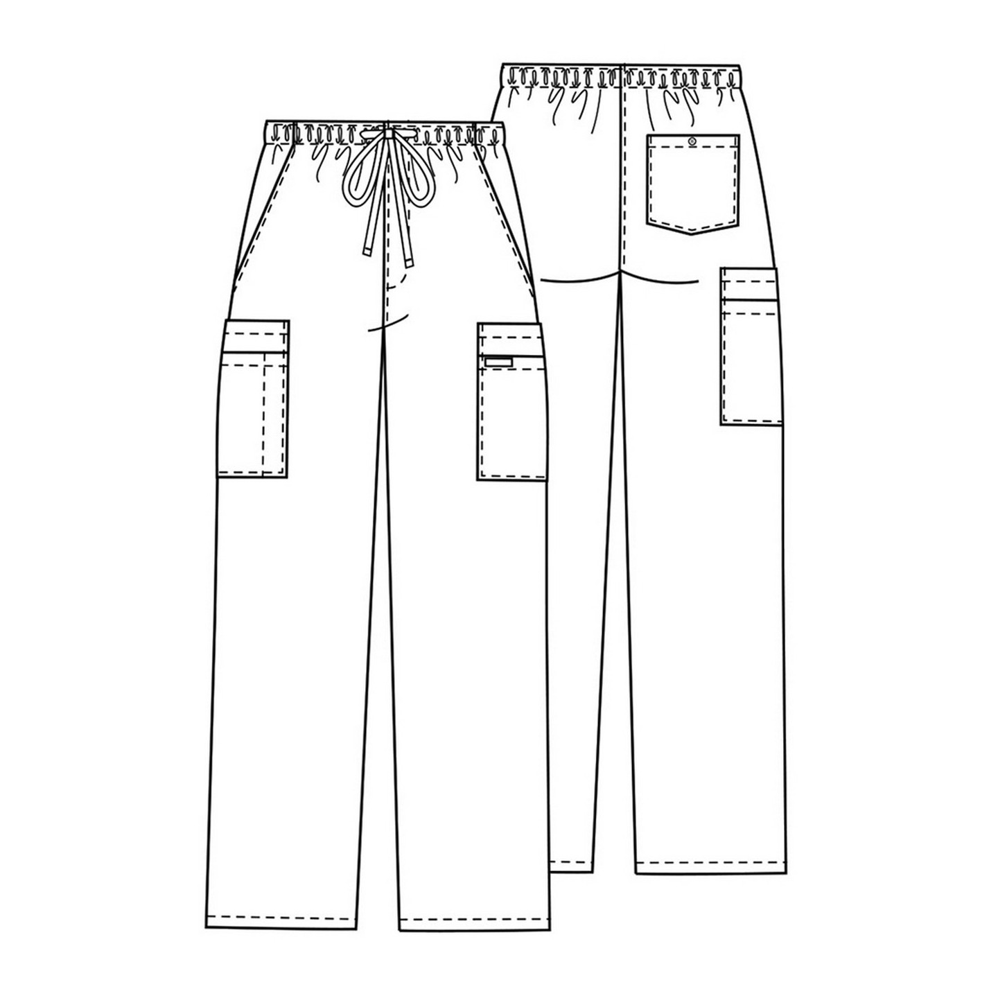 4243 Workwear Core Stretch Men's Tapered Leg Fly Front Cargo Pant by Cherokee