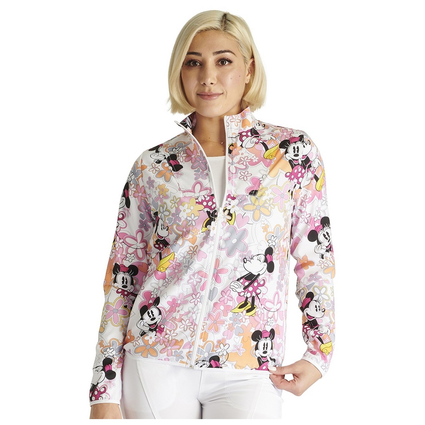 TF320 Tooniforms Packable Print Jacket by Cherokee - Love Flowers
