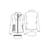 TF320 Tooniforms Veste d'Échauffement Imprimer par Cherokee - Love Flowers