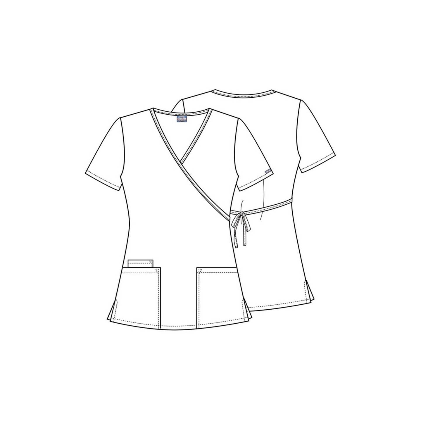 4801 Workwear Originals Haut Tunique Cache-Coeur avec Cordon d'Ajustement par Cherokee