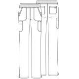 WW210 Workwear Originals Straight Leg 6 Pocket Cargo Pant by Cherokee