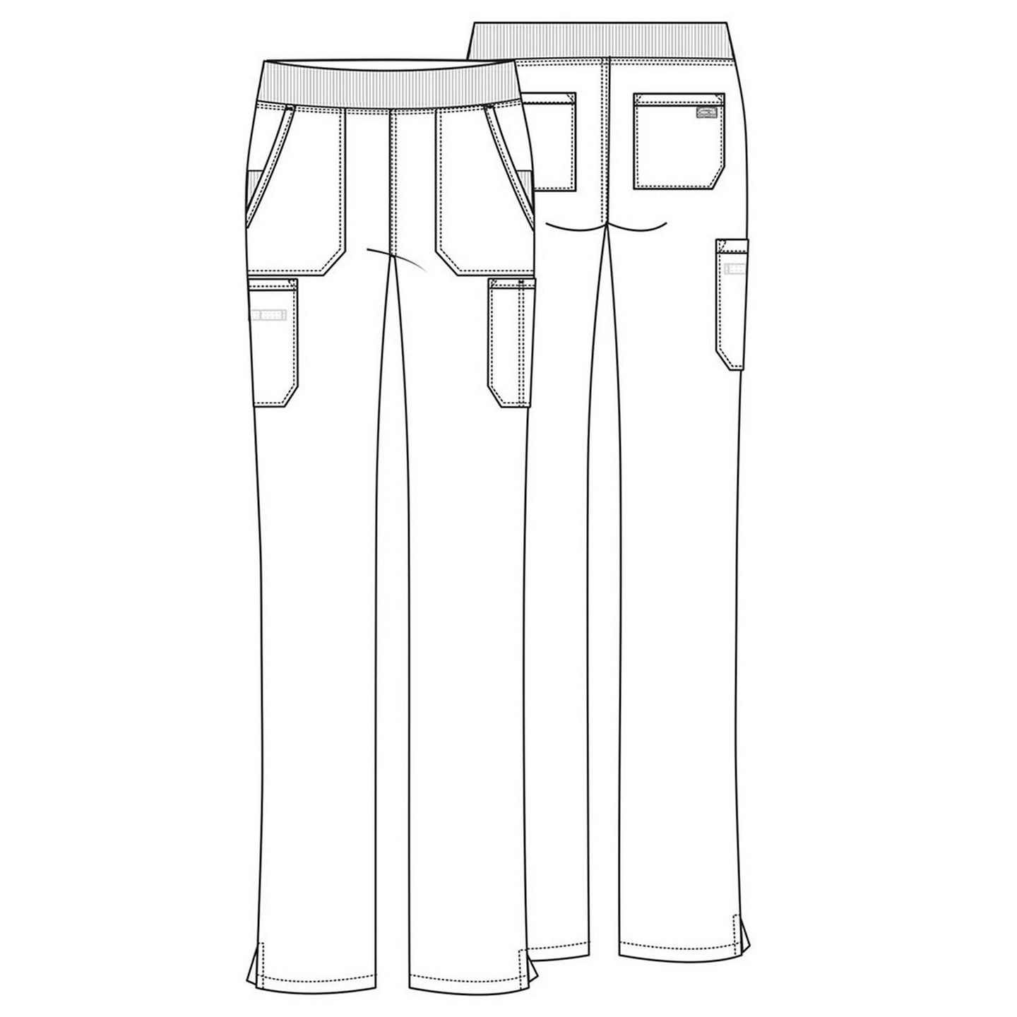 WW210 Workwear Originals Pantalon à Jambes Droites avec 6 Poches par Cherokee