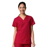 1716 RED PANDA - V-Neck Two Pocket Top