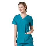 1716 RED PANDA - V-Neck Two Pocket Top