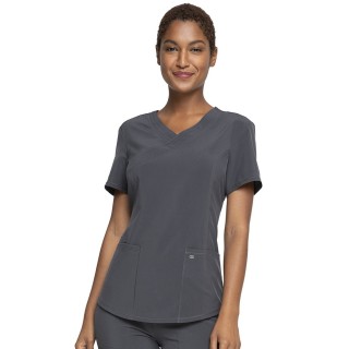 CKA688 Allura Mock-Wrap 3 Pocket Top by Cherokee