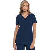 MC702 Amp 3 Pocket V-Neck Top with Flex Panels by Med Couture