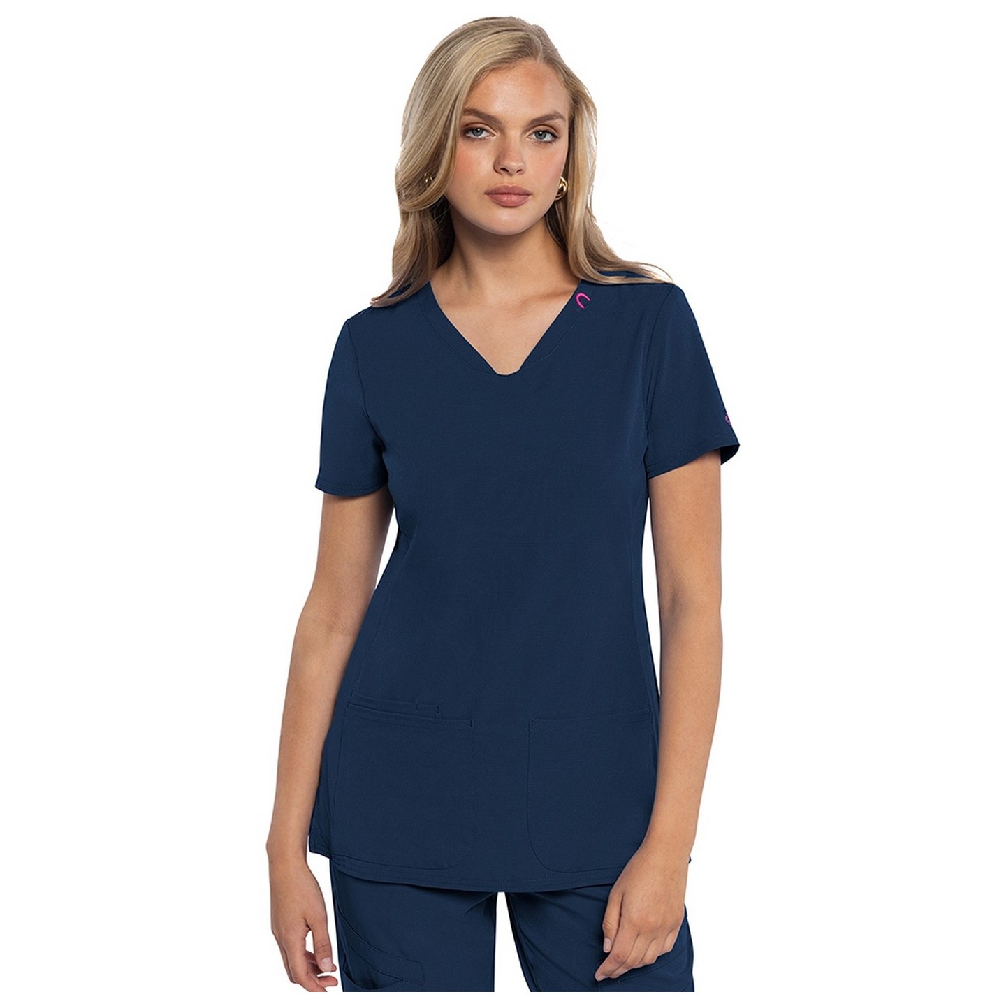 MC702 Amp 3 Pocket V-Neck Top with Flex Panels by Med Couture