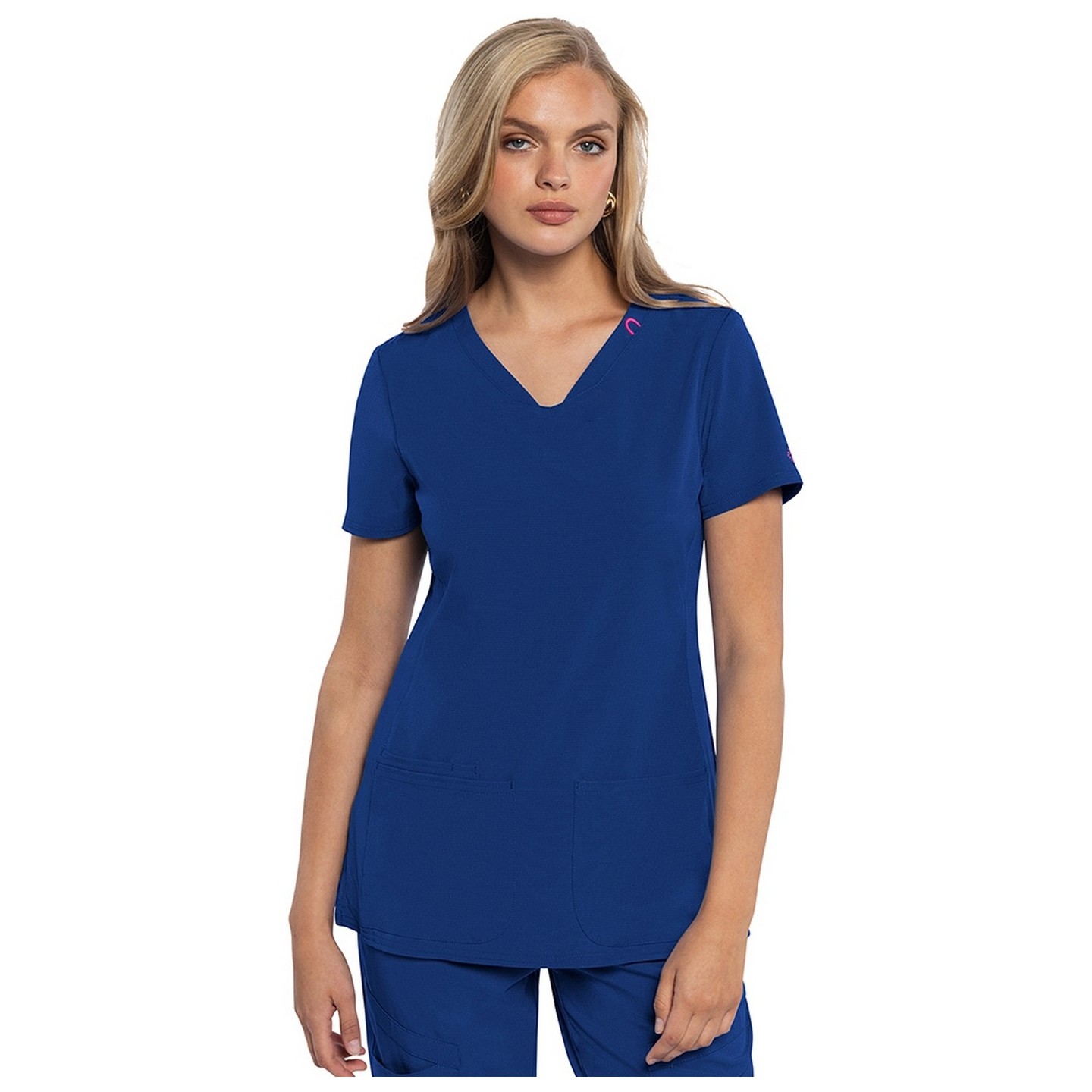 MC702 Amp 3 Pocket V-Neck Top with Flex Panels by Med Couture