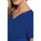 MC702 Amp 3 Pocket V-Neck Top with Flex Panels by Med Couture