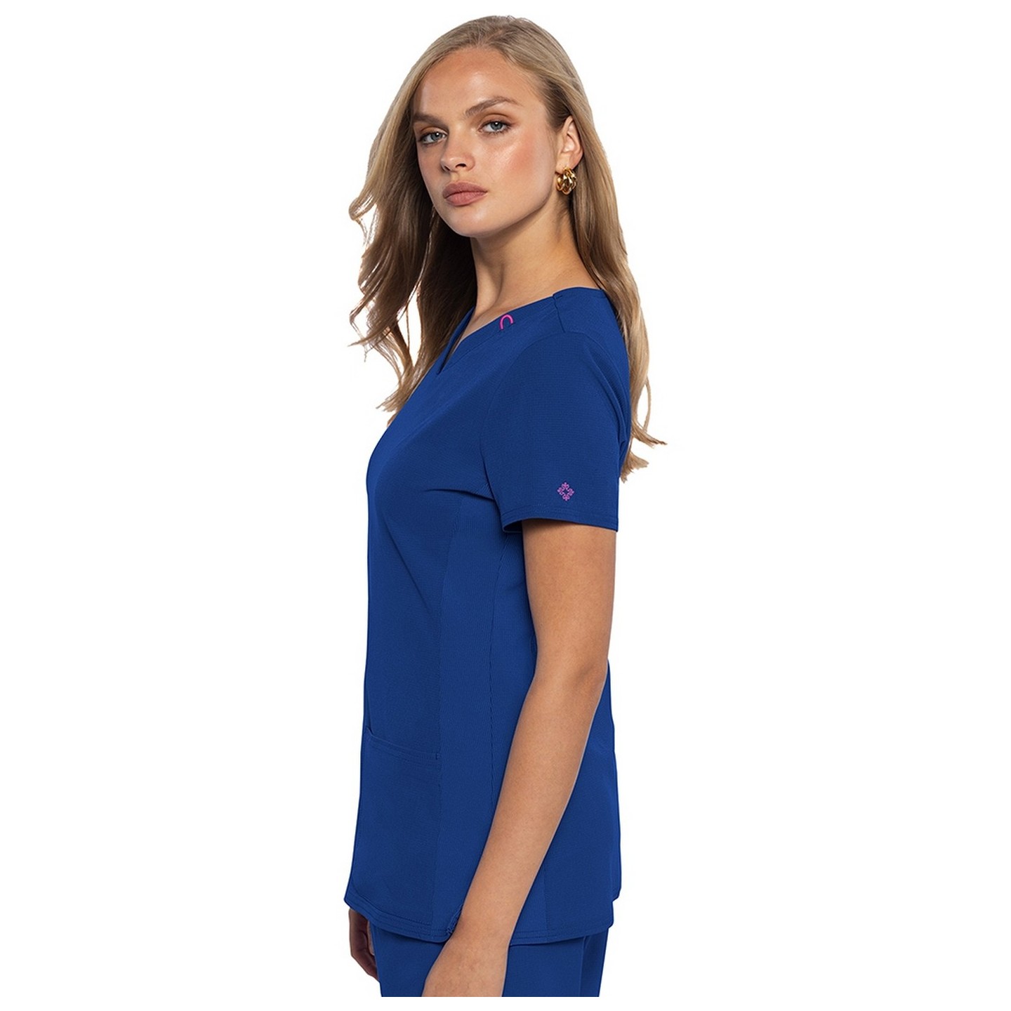 MC702 Amp 3 Pocket V-Neck Top with Flex Panels by Med Couture