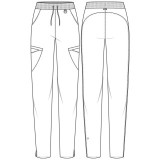 MC101 Amp Pantalon à Jambe Effilée avec Cordon de Serrage par Med Couture 