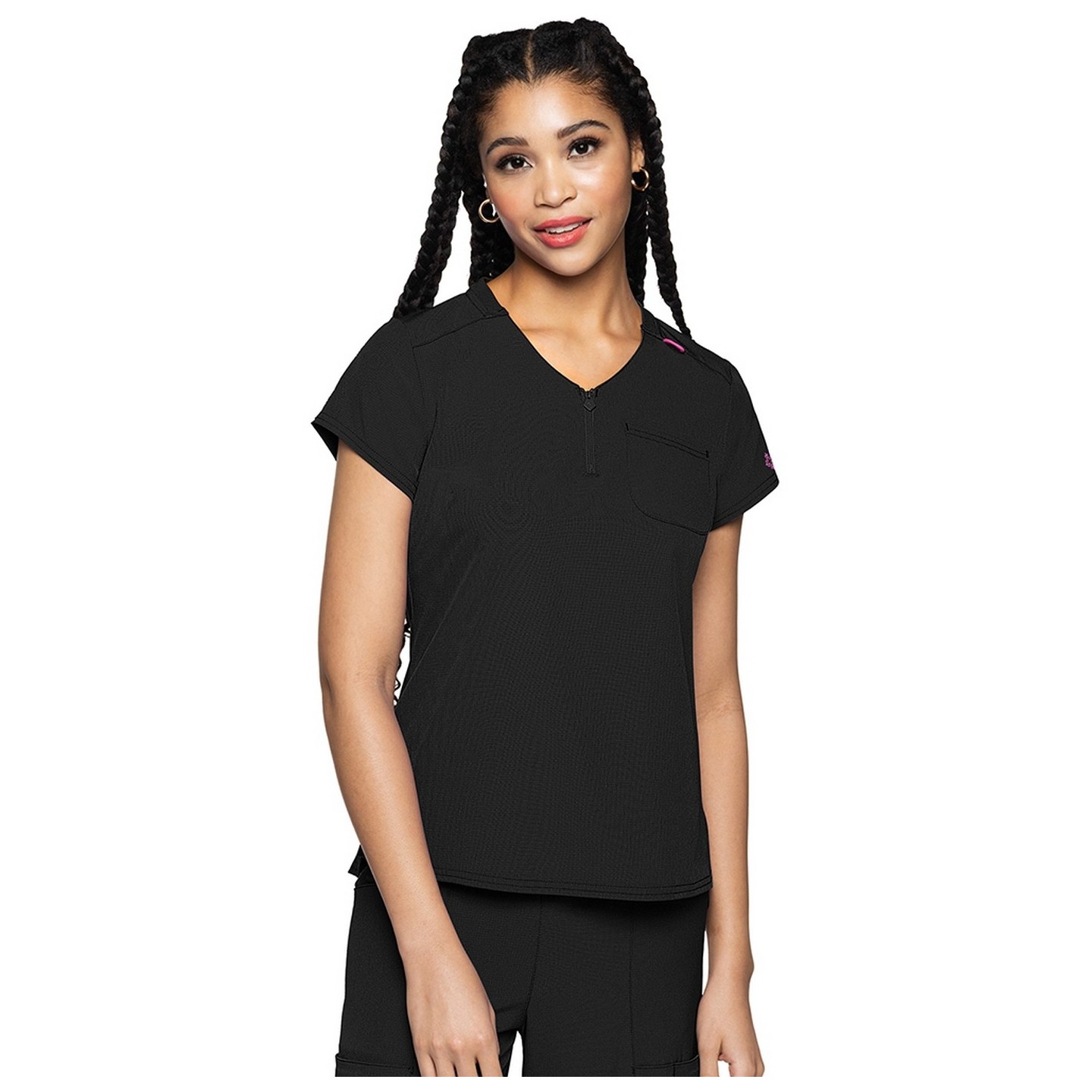 MC705 Amp Tuckable Quarter-Zip Top by Med Couture 