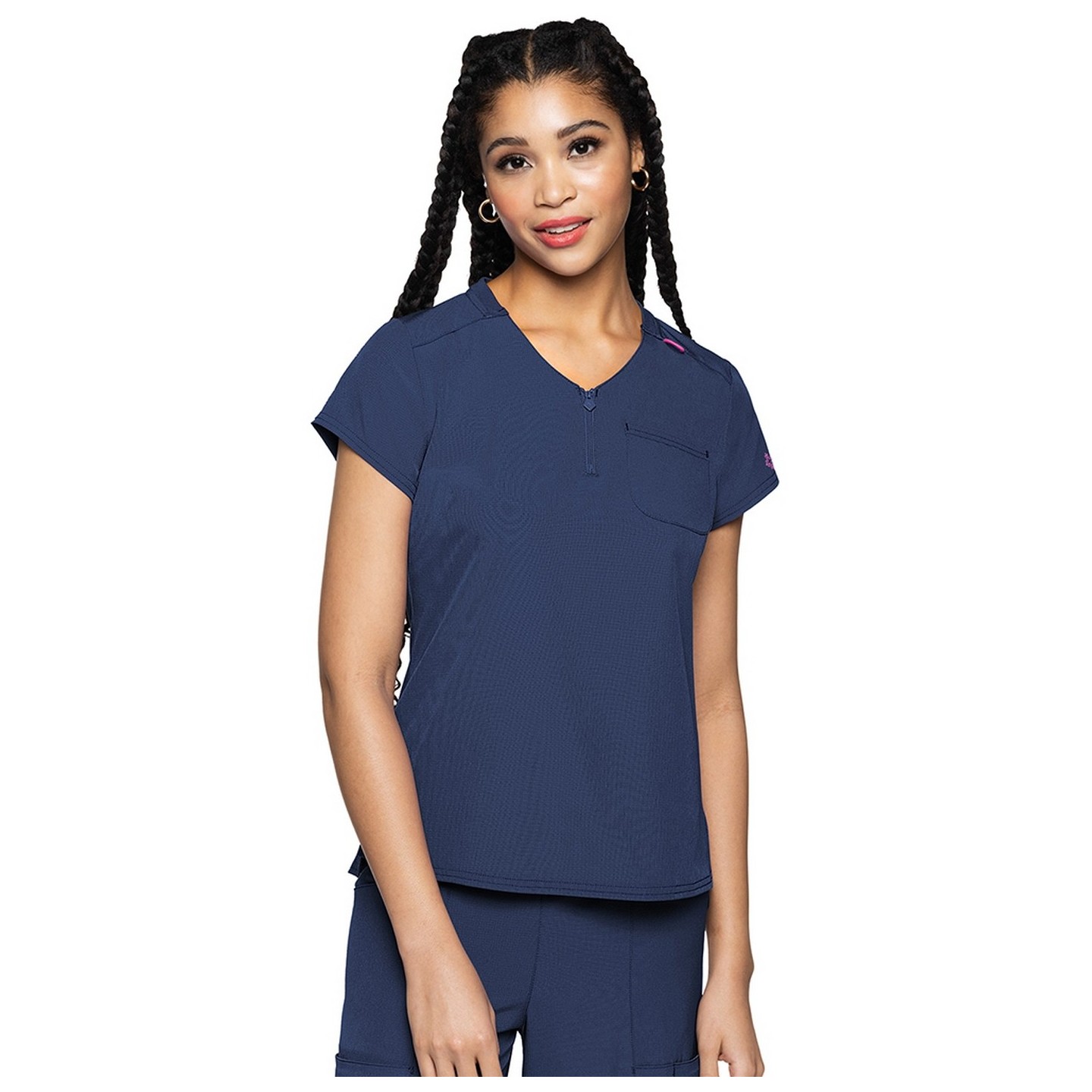 MC705 Amp Tuckable Quarter-Zip Top by Med Couture 