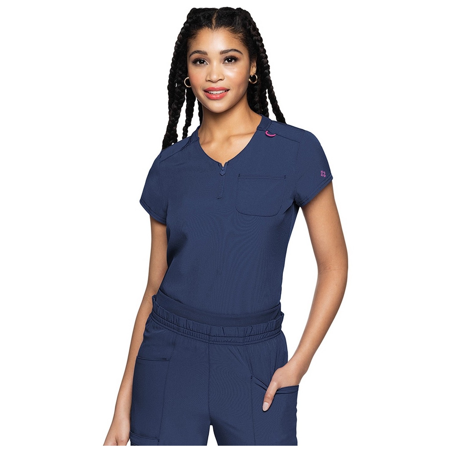 MC705 Amp Tuckable Quarter-Zip Top by Med Couture 