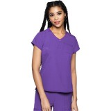 MC705 Amp Tuckable Quarter-Zip Top by Med Couture 