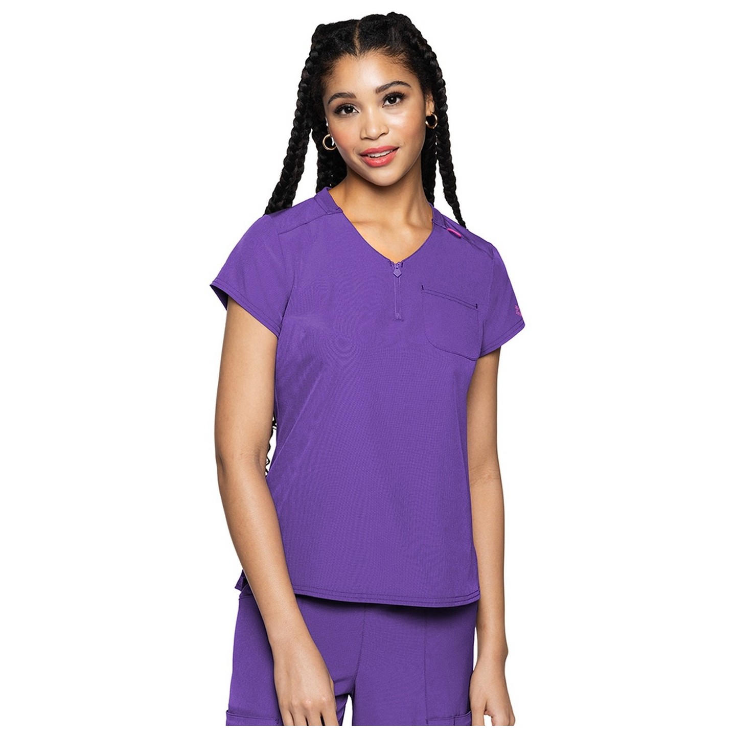 MC705 Amp Tuckable Quarter-Zip Top by Med Couture 