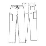 4100 Workwear Originals Pantalon Unisexe Jambe Droite avec 3 Poches par Cherokee