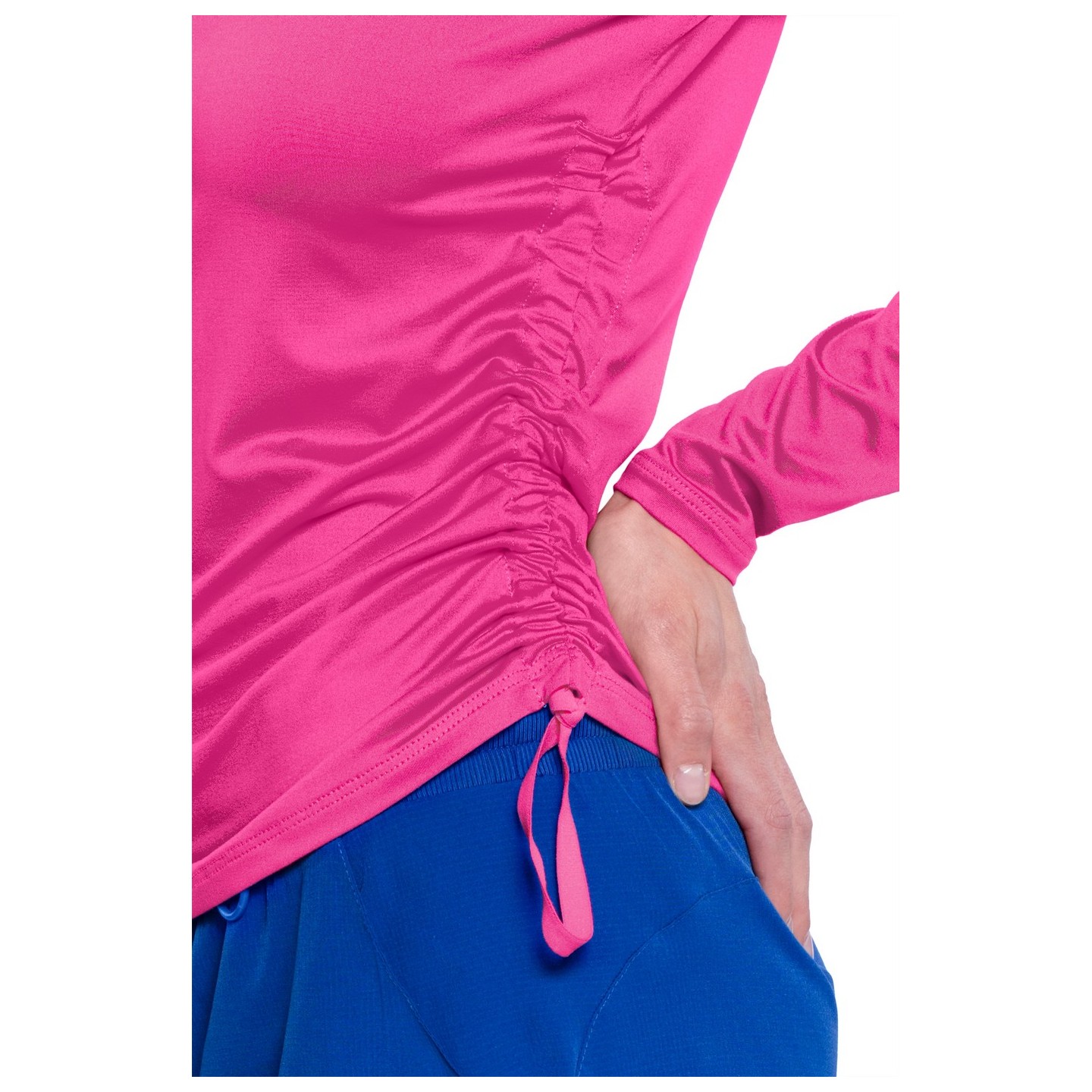 MC700 Amp Ruched Adjustable Length Long Sleeve Underscrub Top by Med Couture