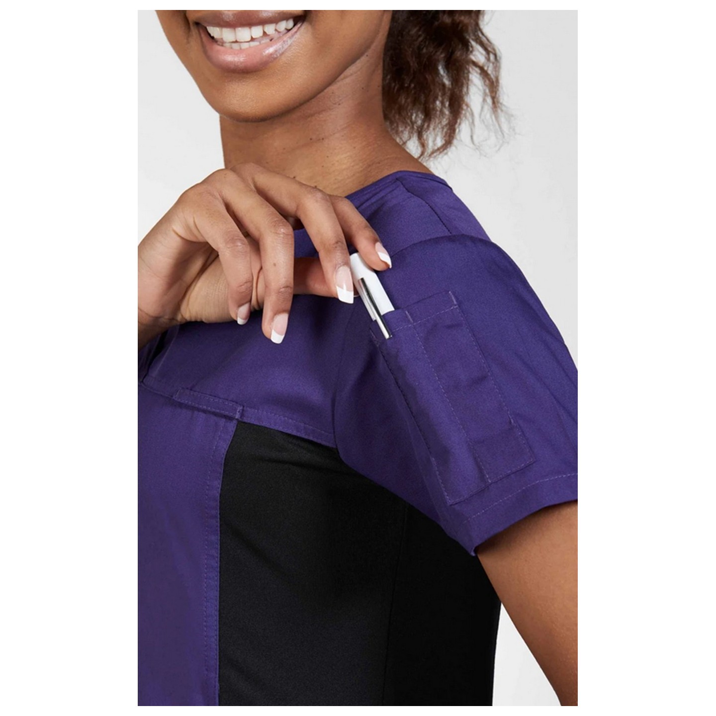 324T Flexi V-Neck Scrub Top by MOBB